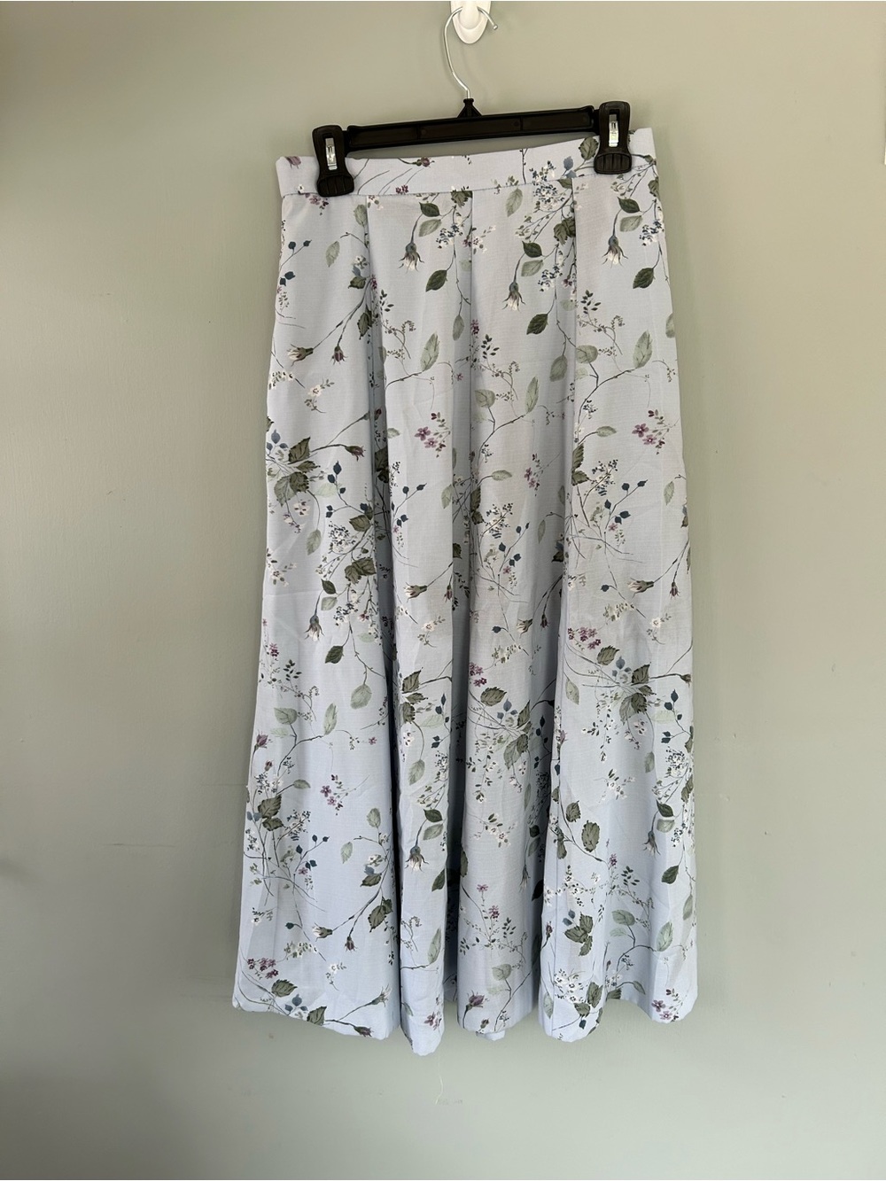 Vintage Koret Long Light Blue Floral Skirt Size 12